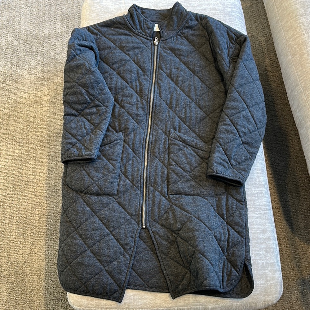 Z Supply size medium gray quilted coat